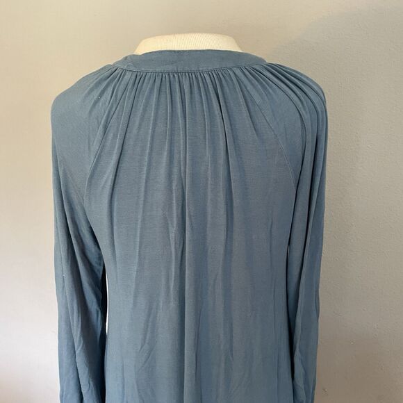 LAKE Pajamas Nightgown XS Oversized Maxi Sleep Blue Soft Comfy Lightweight EUC - Picture 6 of 14